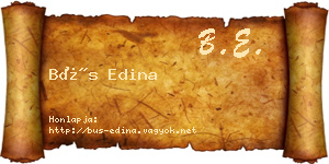 Bús Edina névjegykártya