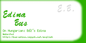 edina bus business card